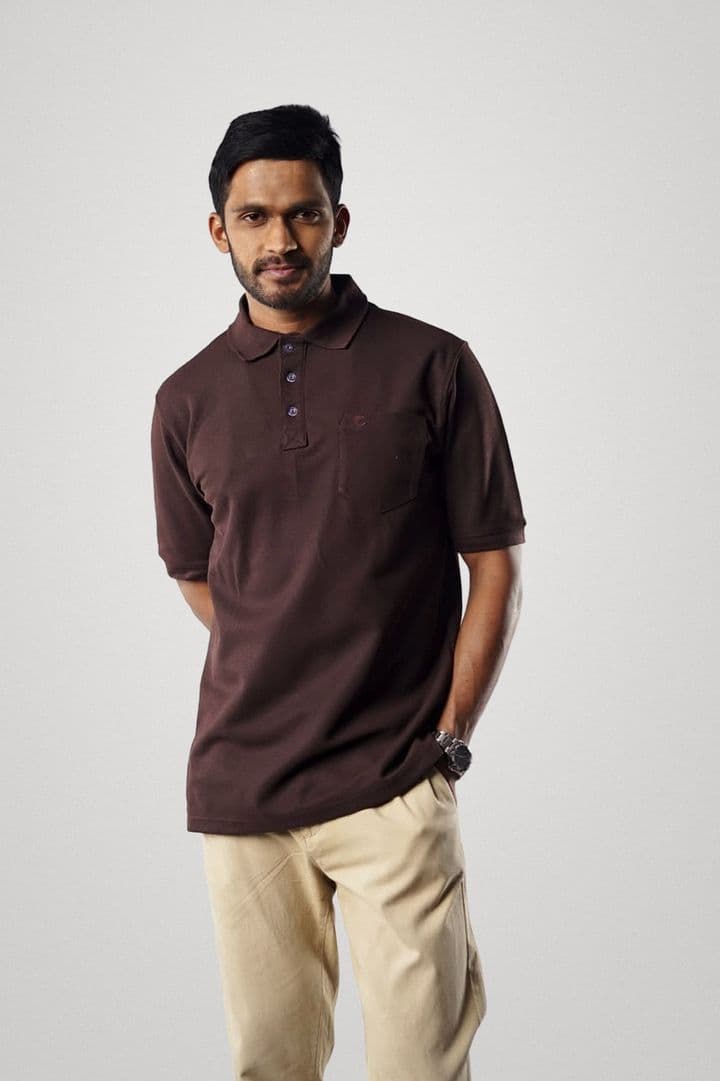 Pocket Polo in Cocoa